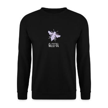 Abeille pastel violette Abeille joyeuse Soyez joyeuse - Sweat-shirt Unisexe - noir - Devant - Alina (178cm) & Michal (187cm)