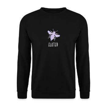 Purple Pastel Bee Elated Bee Be Elated - Unisex Sweatshirt - black - Front - Alina (178cm) & Michal (187cm)