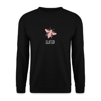 Rosa Bee Elated Biene Be Elated - Unisex Sweatshirt - black - Front - Alina (178cm) & Michal (187cm)