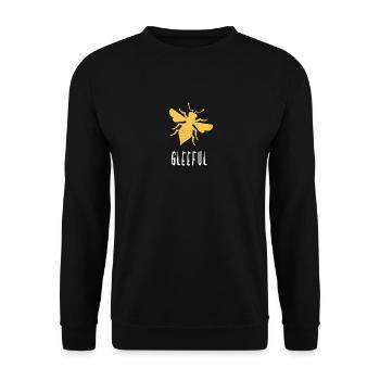 Abeille jaune Abeille joyeuse Soyez joyeuse - Sweat-shirt Unisexe - noir - Devant - Alina (178cm) & Michal (187cm)