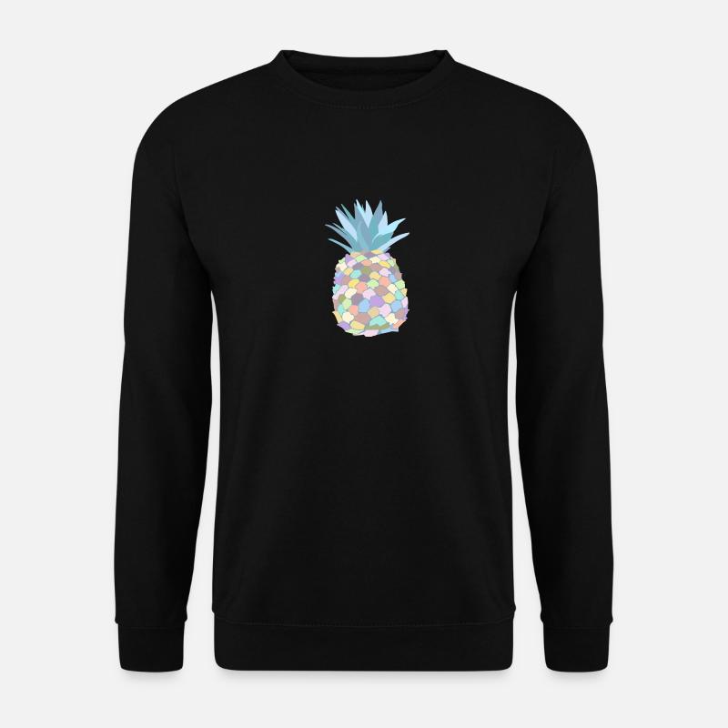 Pastel-coloured pineapple - Unisex Sweatshirt - black