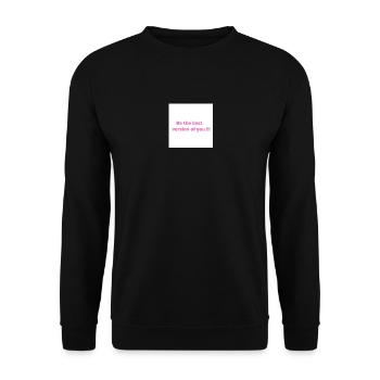 Sei die beste Version von dir - Unisex Pullover - Schwarz - Vorne - Alina (178cm) & Michal (187cm)