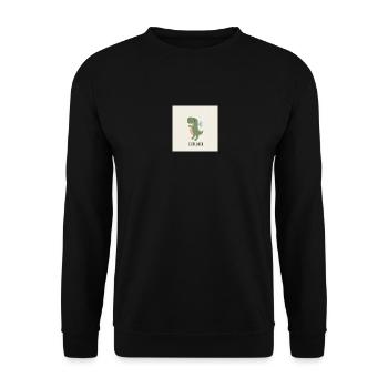 Little Explorer / Dinosaurier / Trex - Unisex Pullover - Schwarz - Vorne - Alina (178cm) & Michal (187cm)