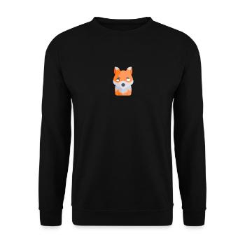 Fox - Unisex Pullover - Schwarz - Vorne - Alina (178cm) & Michal (187cm)