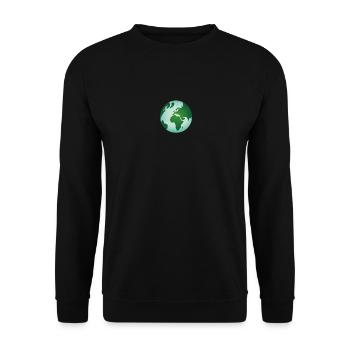 Nachhaltige Welt - Unisex Pullover - Schwarz - Vorne - Alina (178cm) & Michal (187cm)