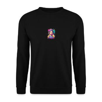 Jolie fille blonde ! - Sweat-shirt Unisexe - noir - Devant - Alina (178cm) & Michal (187cm)