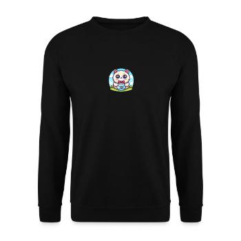 Cartoon Cat 2 - Unisex Sweatshirt - black - Front - Alina (178cm) & Michal (187cm)