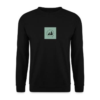Logo - Sweat-shirt Unisexe - noir - Devant - Alina (178cm) & Michal (187cm)
