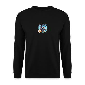 Futuristic Penguin 4 - Unisex Sweatshirt - black - Front - Alina (178cm) & Michal (187cm)