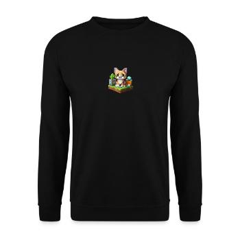 Pixel 4 Chat - Unisex Sweatshirt - black - Front - Alina (178cm) & Michal (187cm)