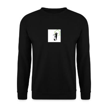 Homme sur escabeau - Sweat-shirt Unisexe - noir - Devant - Alina (178cm) & Michal (187cm)