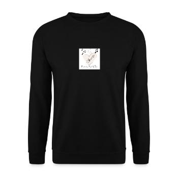 Cute Modern Rose Gold Heart Photography Logo - Unisex Pullover - Schwarz - Vorne - Alina (178cm) & Michal (187cm)