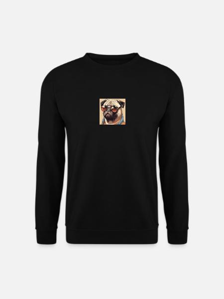 Cool Pug #2 - Unisex Pullover - Schwarz