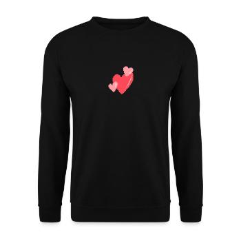 Pixel Heart Love - Unisex Pullover - Schwarz - Vorne - Alina (178cm) & Michal (187cm)
