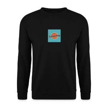 Orange and Dark Gray Retro Apparel eishockey - Unisex Pullover - Schwarz - Vorne - Alina (178cm) & Michal (187cm)