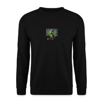 Velociraptor Cartoon 4 - Sweat-shirt Unisexe - noir - Devant - Alina (178cm) & Michal (187cm)