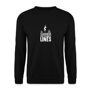 Slackliner Board Gear Slackline Swing Set - Sweat-shirt Unisexe - noir - Devant - Alina (178cm) & Michal (187cm)