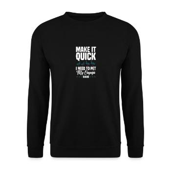 Cayuga Duck Owner Jouets d’enclos pour animaux en peluche - Sweat-shirt Unisexe - noir - Devant - Alina (178cm) & Michal (187cm)