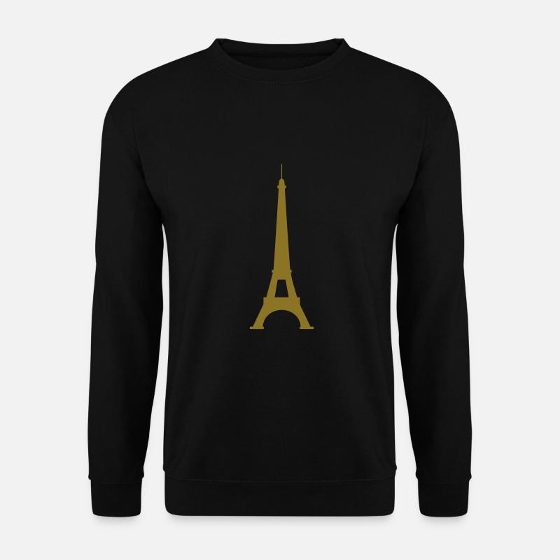 Eiffelturm gold-metallic - Unisex Pullover - Schwarz