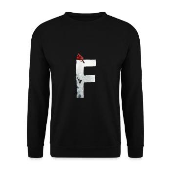 F – caractère décoratif – hiver - Sweat-shirt Unisexe - noir - Devant - Alina (178cm) & Michal (187cm)