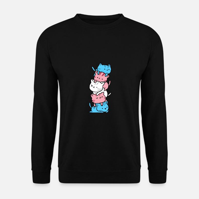 Katzen Trans Pride - Unisex Pullover - Schwarz