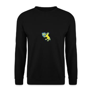 Biberacher Wappen Biber 50 - Unisex Pullover - Schwarz - Vorne - Alina (178cm) & Michal (187cm)