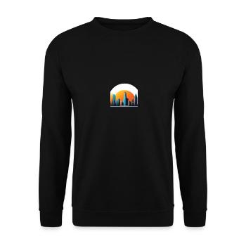 Logo Skyline - Unisex Pullover - Schwarz - Vorne - Alina (178cm) & Michal (187cm)