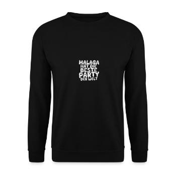 Geschenk für Malaga - Unisex Pullover - Schwarz - Vorne - Alina (178cm) & Michal (187cm)