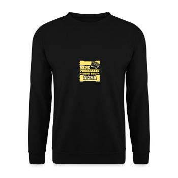 Gift for Aliya - Unisex Sweatshirt - black - Front - Alina (178cm) & Michal (187cm)