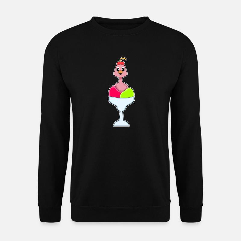 Flamingo Eiscreme Kirsche - Unisex Pullover - Schwarz