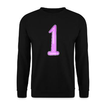 1 gewinner - Unisex Pullover - Schwarz - Vorne - Alina (178cm) & Michal (187cm)