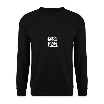 Gods Plan Hip Hop Dwizzy Rap Fan Gift - Unisex Sweatshirt - black - Front - Alina (178cm) & Michal (187cm)