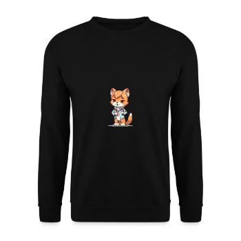 japanisch Hund Shiba Inu Krankenschwester - Unisex Pullover - Schwarz - Vorne - Alina (178cm) & Michal (187cm)