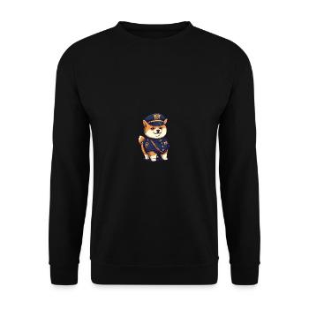 Chien japonais Shiba Inu, policier de profession - Sweat-shirt Unisexe - noir - Devant - Alina (178cm) & Michal (187cm)