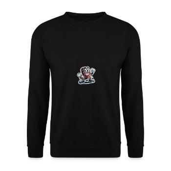 Tuyau en caoutchouc excentrique Autocollant de dessin animéCaoutchouc excentrique H - Sweat-shirt Unisexe - noir - Devant - Alina (178cm) & Michal (187cm)