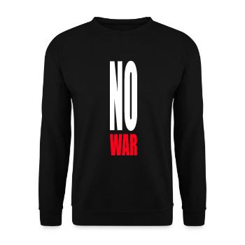 No War! - No War - Peace - Unisex Sweatshirt - black - Front - Alina (178cm) & Michal (187cm)