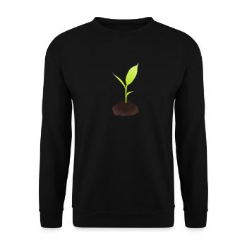 Sprout illustration - Unisex Sweatshirt - black - Front - Alina (178cm) & Michal (187cm)
