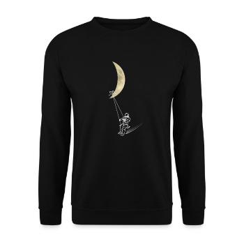 mir reichts - ich geh jetzt schaukeln - Unisex Pullover - Schwarz - Vorne - Alina (178cm) & Michal (187cm)