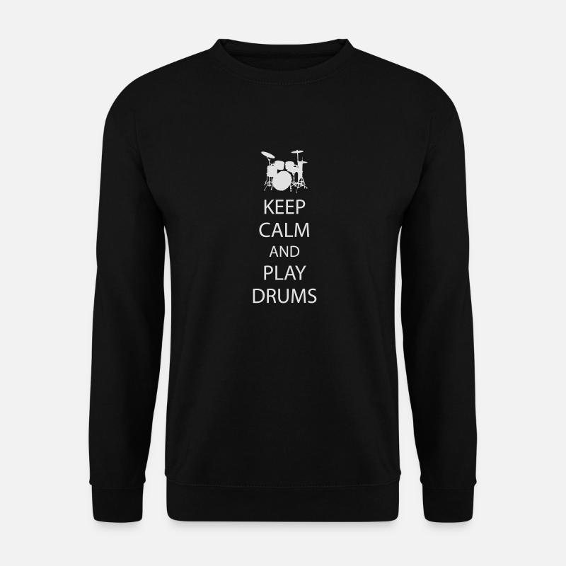 Keep Calm Drummer - Unisex Pullover - Schwarz