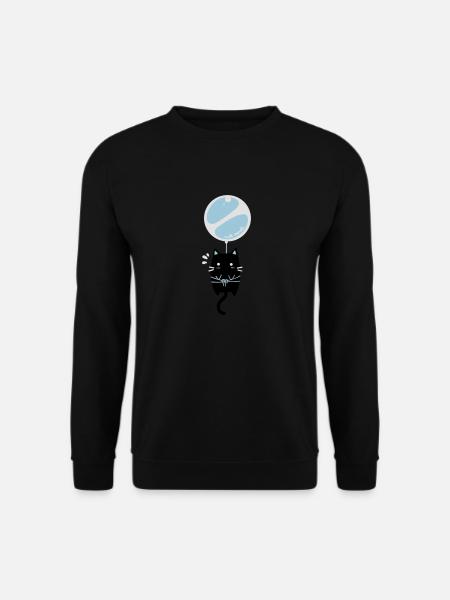 Kawaii Katze - Unisex Pullover - Schwarz