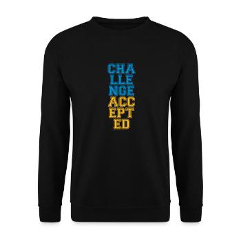 Cool Challenge Accepted Design - Unisex Sweatshirt - black - Front - Alina (178cm) & Michal (187cm)