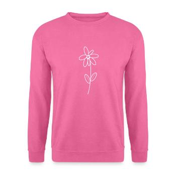 Weiße einfache Blume: isa - Unisex Pullover - Pink - Vorne