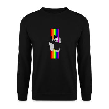 Gay Pride - Unisex Sweatshirt - black - Front - Alina (178cm) & Michal (187cm)