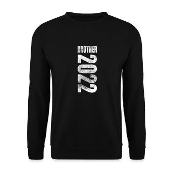 Brother 2022 Brother Big Brother Gift - Unisex Sweatshirt - black - Front - Alina (178cm) & Michal (187cm)