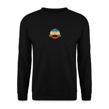 Hier gibt der Fuchs die Richtung an - Unisex Pullover - Schwarz - Vorne - Alina (178cm) & Michal (187cm)