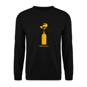 envoyer la sauce mayo V2 - Sweat-shirt Unisexe - noir - Devant - Alina (178cm) & Michal (187cm)