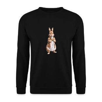 Mignon lapin marron 14 - Sweat-shirt Unisexe - noir - Devant - Alina (178cm) & Michal (187cm)