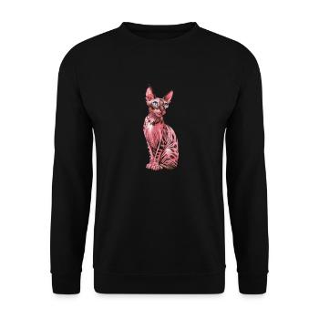 Sphynx Cat pour les amoureux des chats - Sweat-shirt Unisexe - noir - Devant - Alina (178cm) & Michal (187cm)