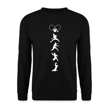 Table Tennis Bat Topspin Joueur de tennis de table - Sweat-shirt Unisexe - noir - Devant - Alina (178cm) & Michal (187cm)