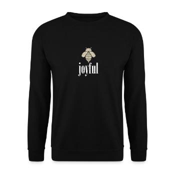 Beige Bee Joyful Biene Be Joyful - Unisex Sweatshirt - black - Front - Alina (178cm) & Michal (187cm)